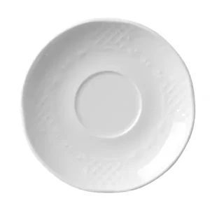 Flora schotel voor cappuccino- en koffiekop | Ø138mm. | Wit hotelporselein Lage Kosten