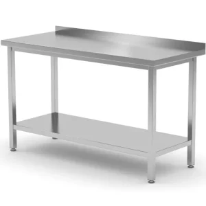 Rechtstreeks Van De Fabrikant Werktafel met onderschap en achteropstand RVS | 1600x700xH850mm.