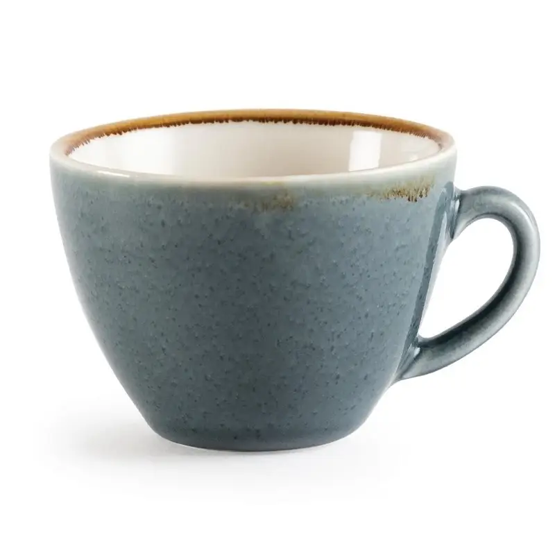 Olympia Kiln cappuccino kopjes blauw 23cl | 6 stuks Koop Vandaag