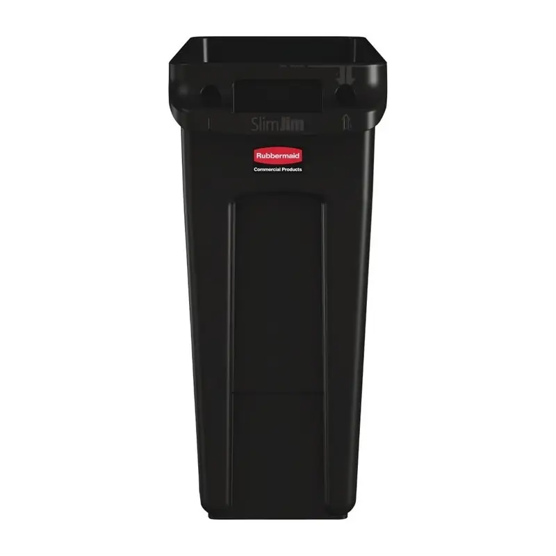 Shop Nu Slim Jim Afvalbak met Ventilatiekanalen Zwart 60L | 56x28x(H)63,5cm