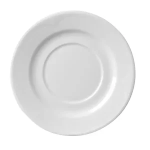Gecertificeerd Saturn schotel voor soepkom | Ø190mm. | Wit hotelporselein