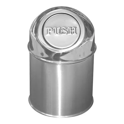 Must-Have Tafelafvalbak met Push DekselRVS | Ø12xH19cm.