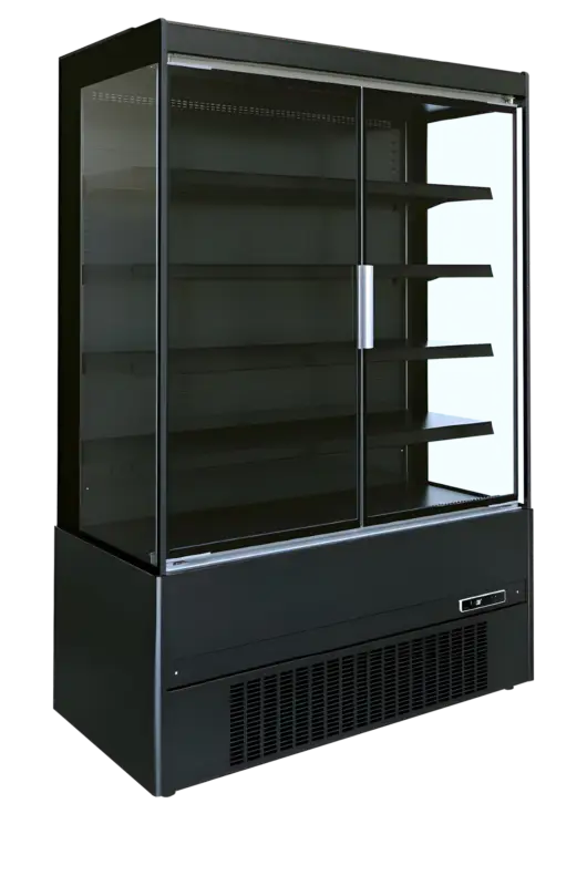 Tefcold Wandkoeler zwart met glasdeuren | MCB200H (ECRON BK) | 870L | -1 tot +5°C | Energielabel D | 1937 x 630 x 1920mm Bestseller