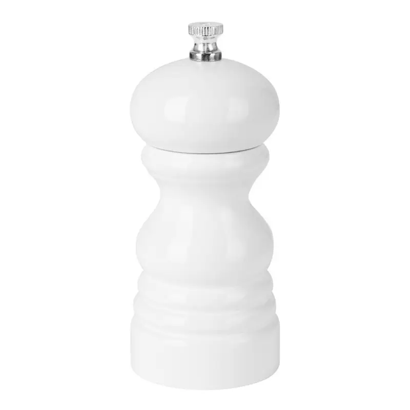 Nieuw Olympia Zout- of pepermolen wit Hevea hout | Hoogte 125 mm.
