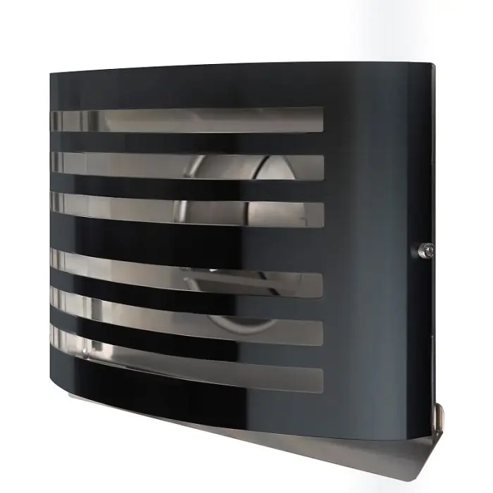Exclusieve Aanbieding Design gevelkap PREMIUM LINE -ALFA- Ø 125mm met grofmazig gaas - ZWART RAL7021