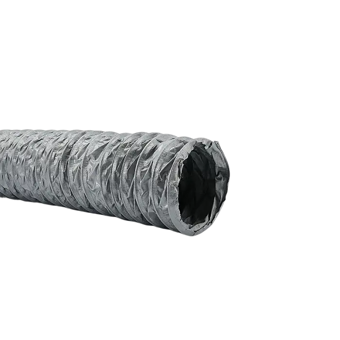 Niet-geïsoleerde PVC (grijs) flexibele slang Ø 127mm (binnenmaat) - 6 meter Direct Verzonden