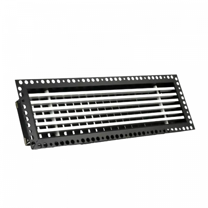Instucbaar frameloos wandrooster - 210x50mm - t.b.v. kanaal 220 x 55mm Seizoensaanbieding