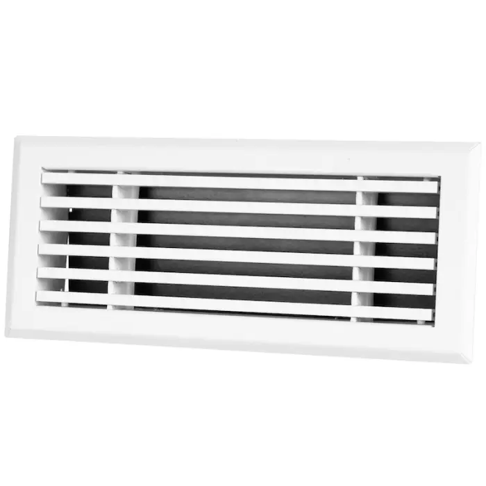 Wandrooster met volumeregelaar t.b.v. 220 x 55mm - staal - WIT RAL9003 Voordeelprijs