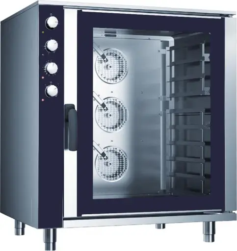 Gratis Retour Euromax 10 laagse steamoven 60x40 - 3 reverse motoren met directe bevochtiging.