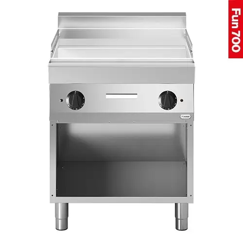 Bestel Nu Modular Fun 700 elektrische bakplaat 700 mm glad chroom open