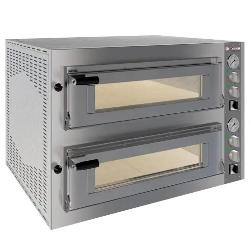 Flitsaanbieding Elektrische oven 2x 4 pizza's diam.350mm, 2 kamers