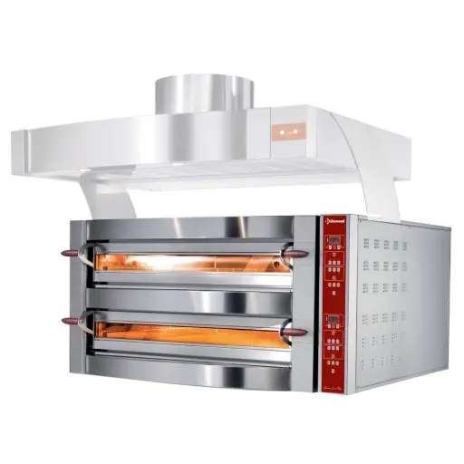 Elektrische oven, 2 kamers, 2x 4 pizza's Ø 350 mm Must-Have