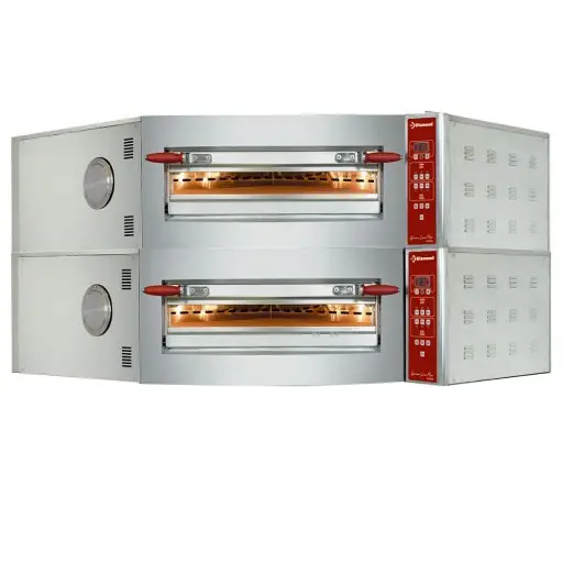 Laatste Versie Elektrische hoekoven, 2 kamers, 2x 8 pizza's Ø 350 mm