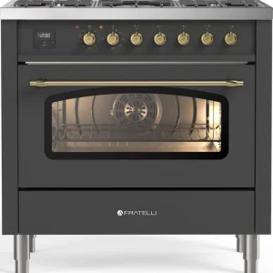 Fratelli F09CNM3/MGB gas fornuis met 5 branders, Mat Grafiet Express Levering