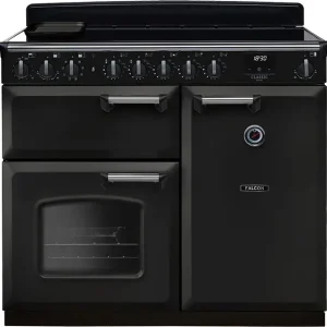 Falcon Classic Deluxe 100 Inductie Charcoal Black (2026) inductie fornuis met 5 zones, Charcoal Black Seizoensaanbieding