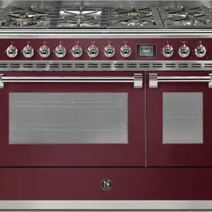 STEEL Ascot AQ12SF-6M BR gas fornuis met 7 branders, Bordeaux (glanzend) Actieprijs