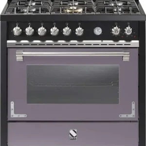 Finale Uitverkoop STEEL Oxford X9F-6 AA gas fornuis met 6 branders, Ametista (mat paars)