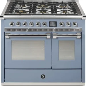STEEL Ascot AQ10SF-6W CE gas fornuis met 6 branders, Celeste (mat blauw) Uitverkoop
