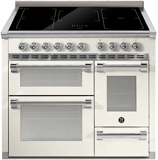 Weekendaanbieding STEEL Ascot AQ10SFF-5FI NA inductie fornuis met 5 zones, Nuvola (mat wit)