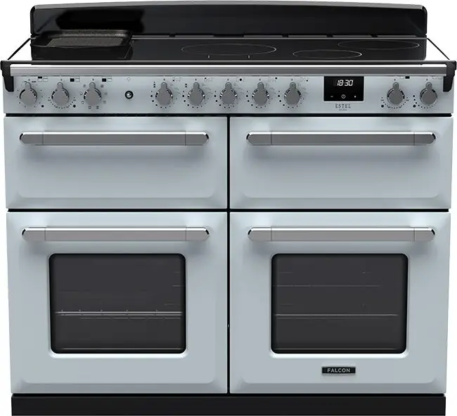 Shop Nu Falcon Estel Deluxe 110 sudderover misty blue inductie fornuis met 7 zones, blauw