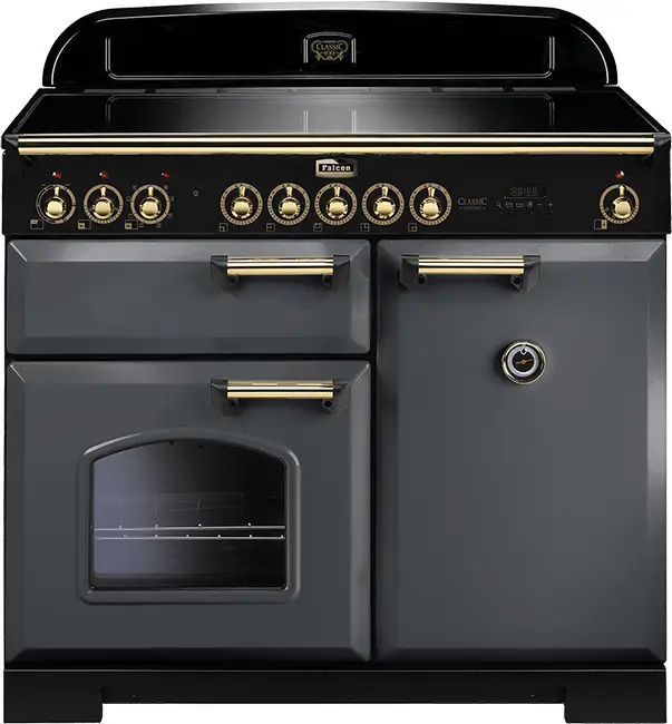 Falcon Classic Deluxe 100 Slate inductie fornuis met 5 zones, grijs Korting