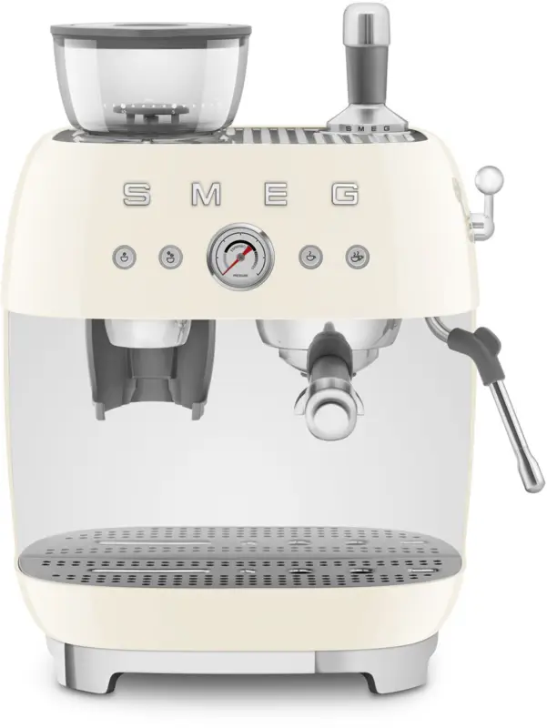 Beperkte Voorraad Smeg EGF03CREU koffiemachine retro jaren 50 in de kleur creme