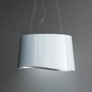 Falmec MAREE66W afzuigkap eiland model in wit glas Direct Beschikbaar