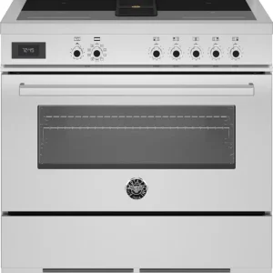 Bertazzoni PROCH94I1EXT inductie fornuis met afzuiging rvs Favoriet